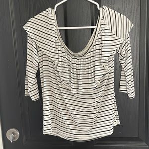American Eagle large stripped 3/4 sleeve shirt.
